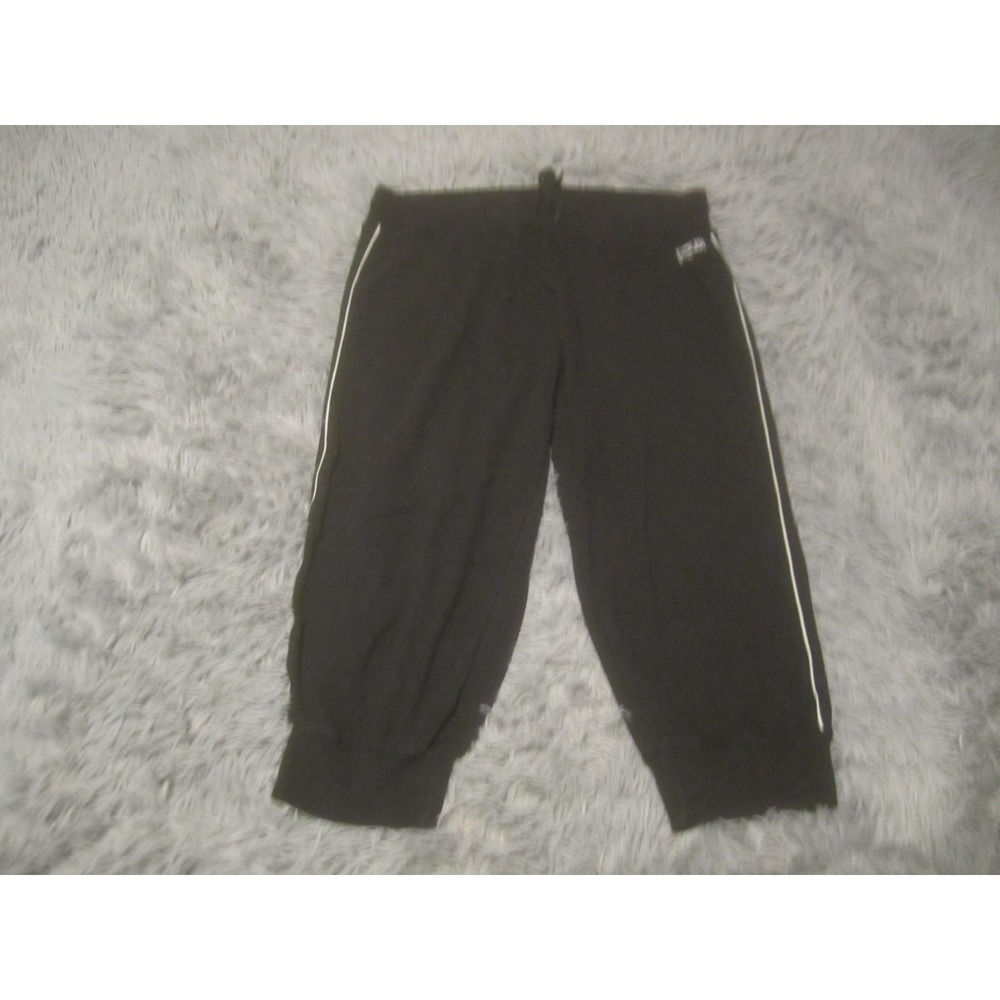 Everlast Pants Womens Large Black Capri Pull On Activewear Stretch Cuffed
